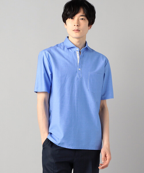 cccmalie シーマリー シアーポロ襟カットソー ポロシャツ COMME CA MEN ポロシャツ ホリゾンタルカラーポロシャツ メンズ