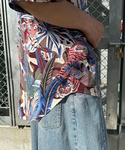 KHAKI JUNGLE カーキジャングル　サファリシャツ　ワークシャツ CIAOPANIC シャツ 「KHAKI JUNGLE/カーキジャングル」printed
