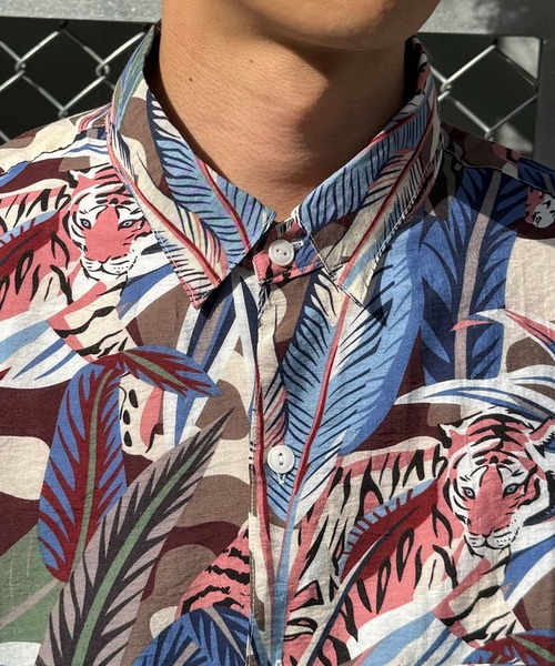 KHAKI JUNGLE カーキジャングル　サファリシャツ　ワークシャツ CIAOPANIC シャツ 「KHAKI JUNGLE/カーキジャングル」printed