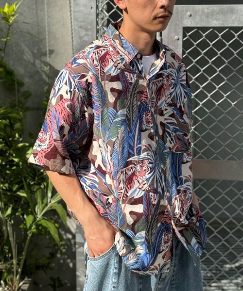 KHAKI JUNGLE カーキジャングル　サファリシャツ　ワークシャツ CIAOPANIC シャツ 「KHAKI JUNGLE/カーキジャングル」printed