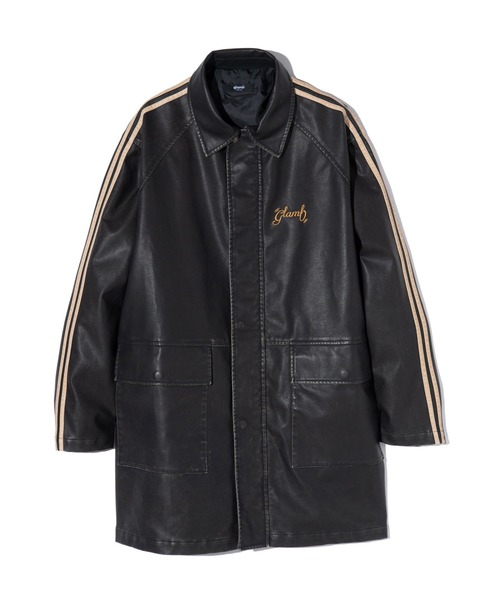 glambコート glamb コート ジャケット Synth Leather Line Coat / シンセ