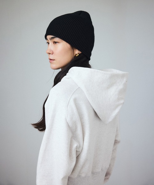 SALON adam et rope'フーディーパーカー SALON adam et rope' パーカー アズマ裏毛クロップドフーデット