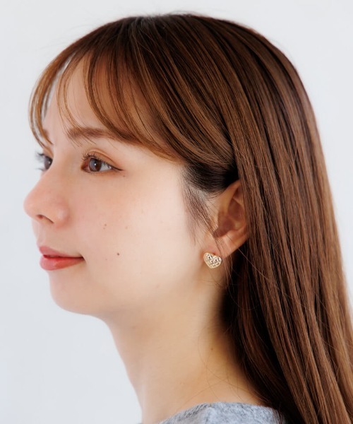 flower ピアス キルティングハートピアス レディース : ZOZOTOWN Yahoo