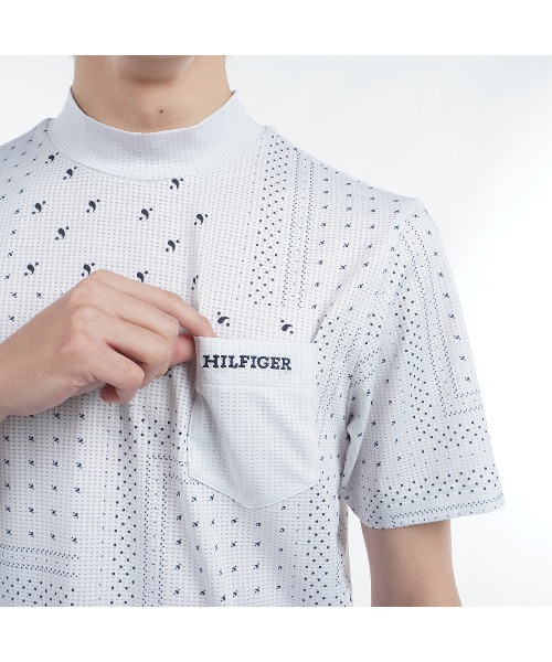 バンダナプリント 半袖モックネック メンズ TOMMY HILFIGER GOLF バンダナプリント 半袖モックネック メンズ