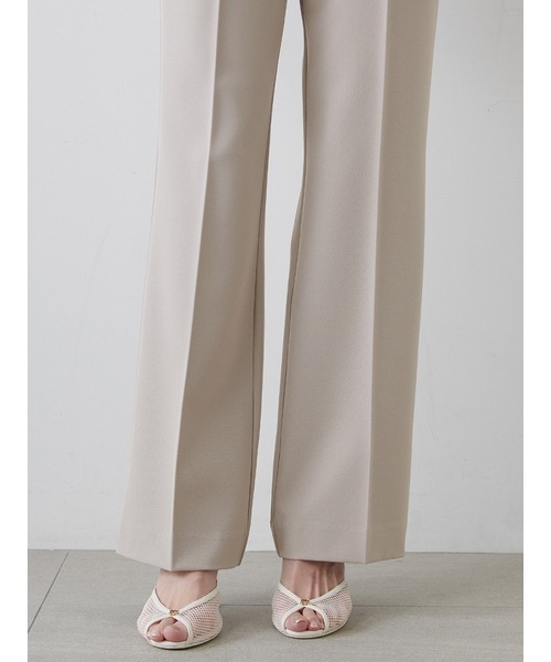 SNIDEL パンツ ベルト付きセミフレアパンツ レディース