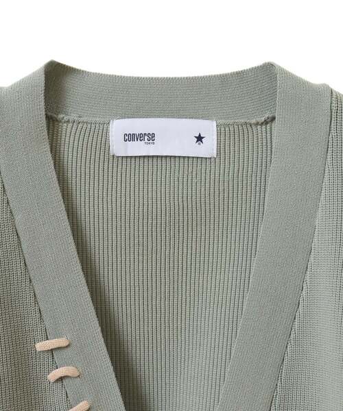 ニット セーター BLANKET STITCH KNIT SHORT CARDIGAN レディース CONVERSE TOKYO ニット セーター BLANKET STITCH KNIT SHORT