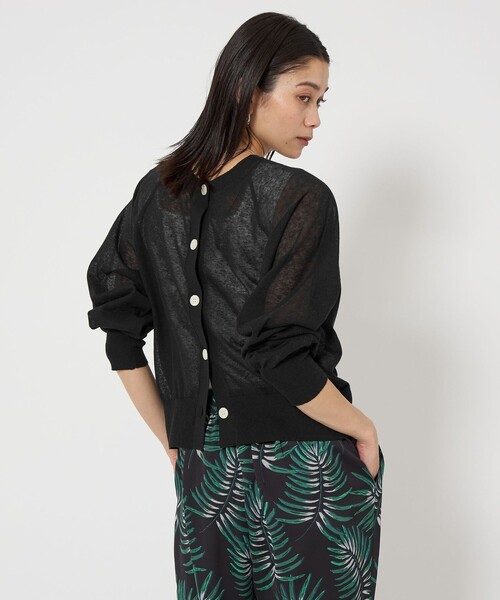 【今期✳︎美品】グリーンレーベル 忍ばせカーデ 2WAY シアー green label relaxing カーディガン 「結論シリーズ」忍ばせ