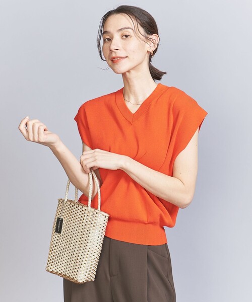 BEAUTY&YOUTHカゴバッグ　コンビメッシュミニトートバッグ BEAUTY＆YOUTH UNITED ARROWS かごバッグ カゴバッグ コンビ