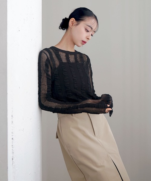 LIAN ニット セーター シャーリングシアーニット レディース
