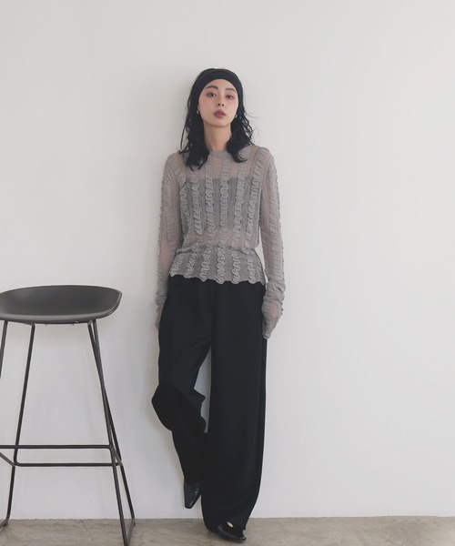 LIAN ニット セーター シャーリングシアーニット レディース