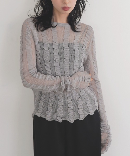 LIAN ニット セーター シャーリングシアーニット レディース