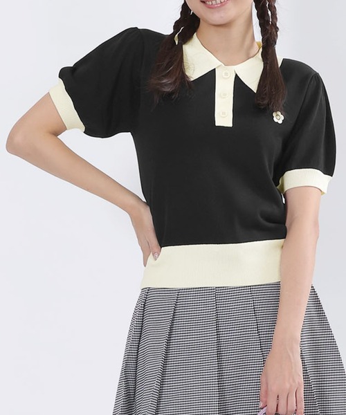 MARY QUANT マリークワント ビッグスリーブバイカラー