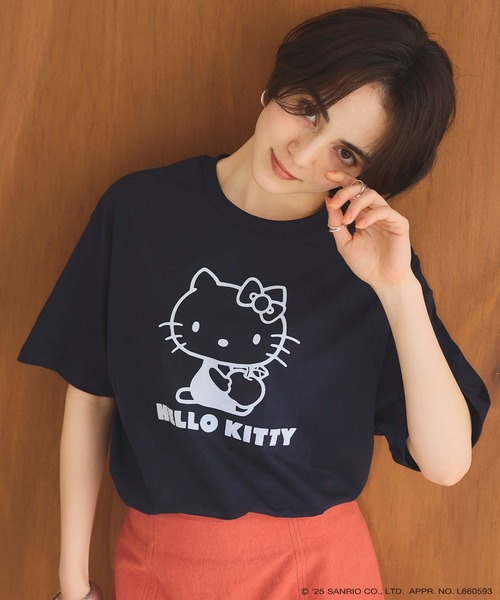 tシャツ SANRIO/サンリオ 'HELLO KITTY' ロックTシャツ/ハローキティ バンドTシャツ レディース SANRIO/サンリオ 'HELLO KITTY' ロックTシャツ/ハローキティ