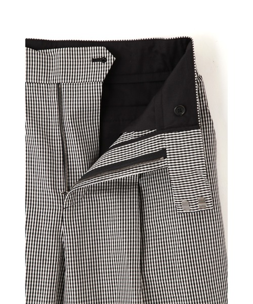 MARGARET HOWELL パンツ COTTON LINEN GINGHAM レディース