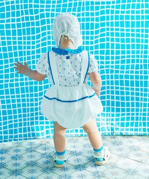 ロンパース　2つセット ベビー服 ロンパース 「2点セット」ブルーミング半袖Tシャツ