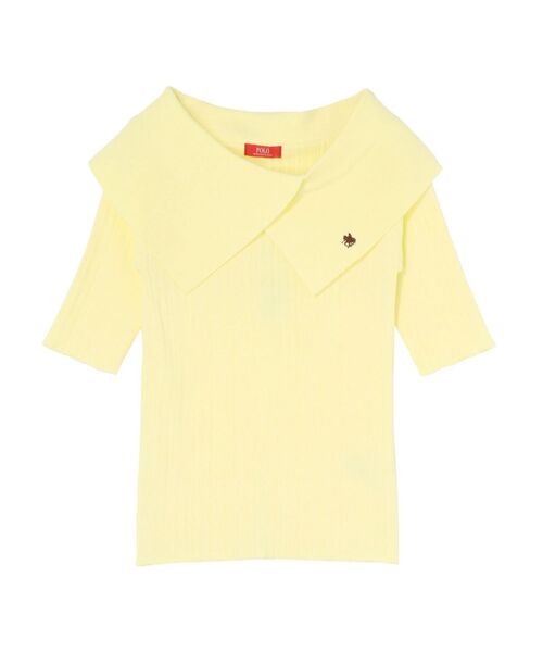 【POLO BCSコラボ】アシメカラーネックリブニットプルオーバー　新品タグ付き POLO BCSコラボ】アシメカラーネックリブニットプルオーバー