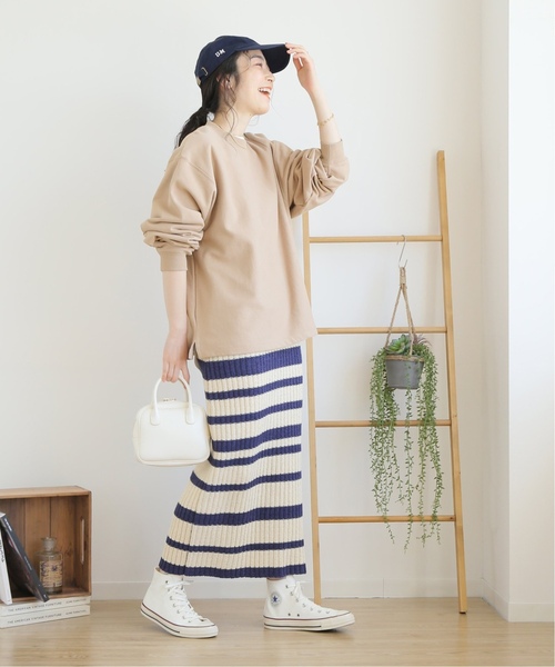 「B.C STOCK」 スウェットカットソー MEDIUM ベージュ メンズ