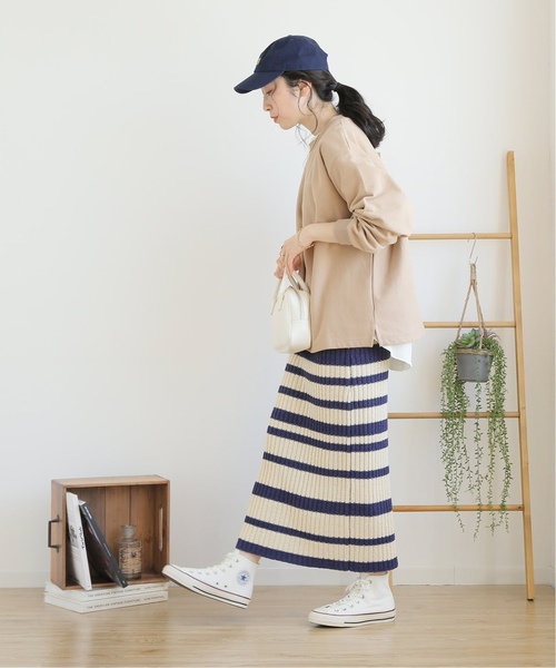 「B.C STOCK」 スウェットカットソー MEDIUM ベージュ メンズ