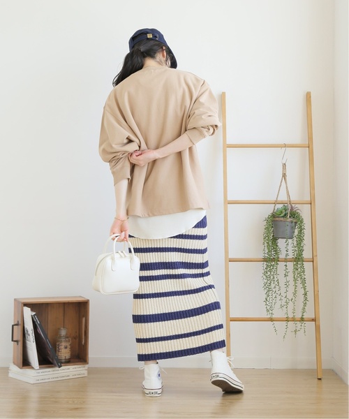 「B.C STOCK」 スウェットカットソー MEDIUM ベージュ メンズ