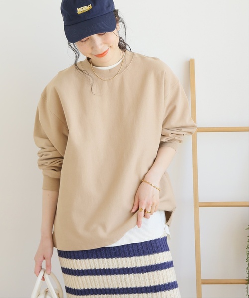 「B.C STOCK」 スウェットカットソー MEDIUM ベージュ メンズ