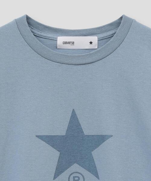 「CONVERSE TOKYO」 半袖Tシャツ MEDIUM サックスブルー レディース_画像3
