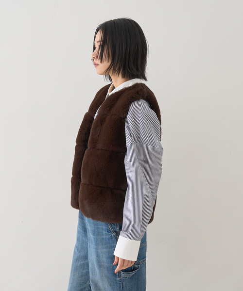 ベスト ジレ エコファージレ レディース Rouge vif ベスト ジレ エコファージレ レディース : ZOZOTOWN
