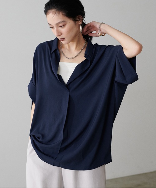 ブラウス シャツ 「LARUTA」ドルマンスキッパーシャツ レディース