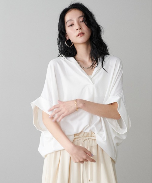 ブラウス シャツ 「LARUTA」ドルマンスキッパーシャツ レディース LARUTA ブラウス シャツ 「LARUTA」ドルマンスキッパーシャツ