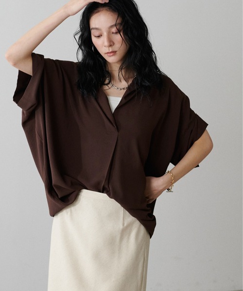 LARUTA ブラウス シャツ 「LARUTA」ドルマンスキッパーシャツ