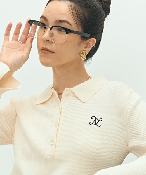 ニット セーター 「手洗い可能」ポロ衿リブプルオーバーニット レディース NOLLEY'S ニット セーター 「手洗い可能」ポロ衿リブプル