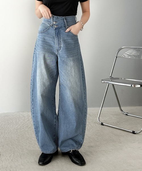 「classicalelf」 デニムパンツ LARGE ネイビー レディース