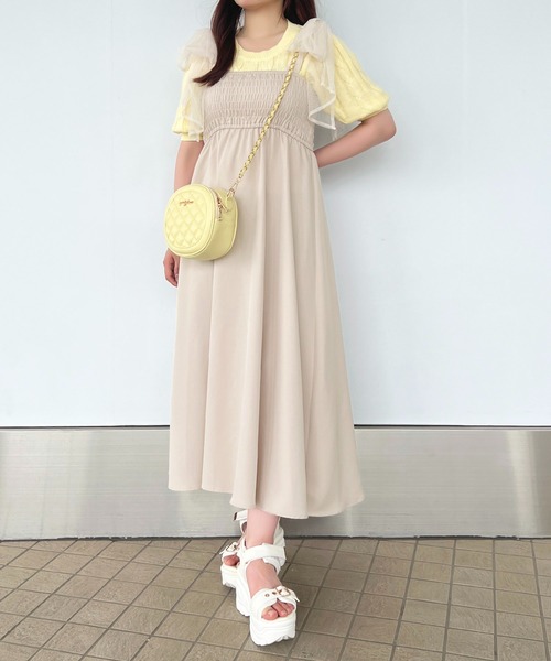 「apres jour」 キャミソールワンピース X-LARGE アイボリー レディース_画像4