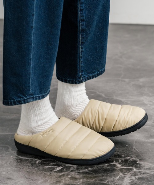 SUBU（スブ） サンダル サンダル F-line/ワンポイントロゴ刺繍モック