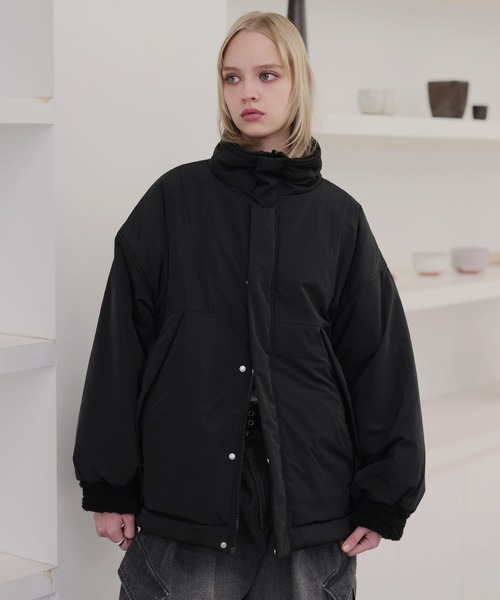 ROCHEM（ローシェン） ブルゾン アウター ダブルジップ比翼デザイン裏