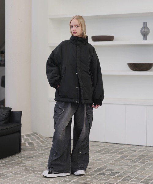 ＜6(ROKU)＞コットン ポリエステル リバーシブル ブルゾン　美品　36 6(ROKU)＞コットン ポリエステル リバーシブル ブルゾン美品36