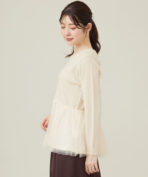 「ANY SIS」 ニットカーディガン 2 ベージュ レディース_画像9