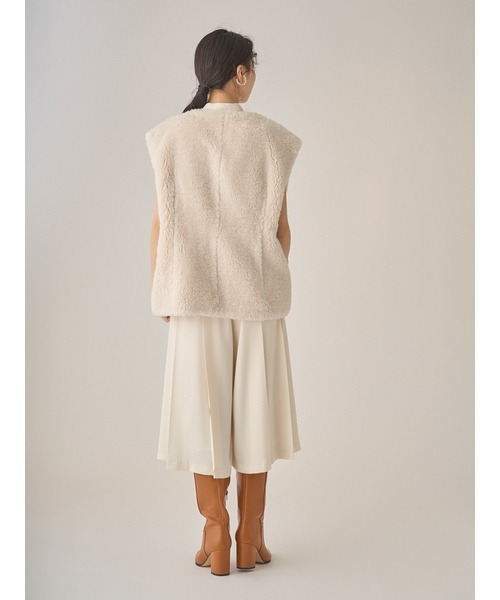 セルフォード　CELFORD ベージュ ファー ベスト CELFORD（セルフォード） ベスト FREE アイボリー レディース