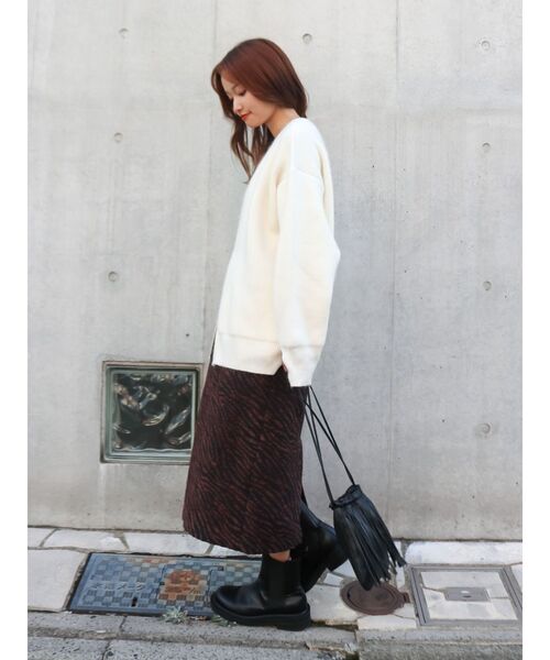Ungridニットロングカーデ♡ Ungrid（アングリッド） カーディガン アンゴラ混ジップニットカーデ