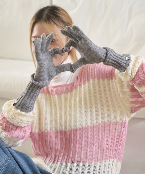 「UNE MANSION」 手袋 ONE SIZE ピンク レディース_画像2