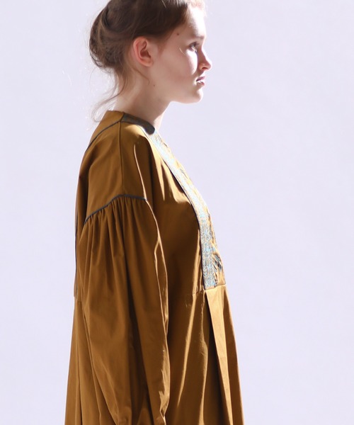 「Kelen」 長袖ワンピース M チャコールグレー レディース_画像3