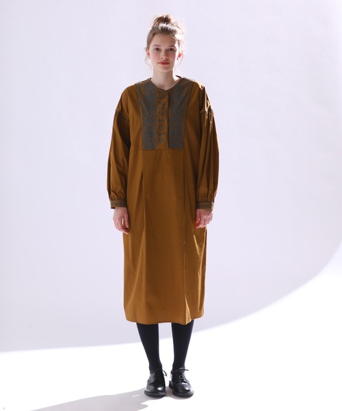 「Kelen」 長袖ワンピース M チャコールグレー レディース_画像7