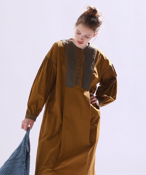 「Kelen」 長袖ワンピース M チャコールグレー レディース_画像8