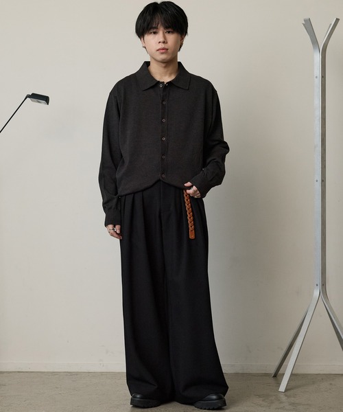 【新品未使用】LIDNM☆スラックス☆L☆ダークブラウン LIDNM（リドム）の「PREMIUM SHETLAND SLACKS（スラックス）」 - WEAR