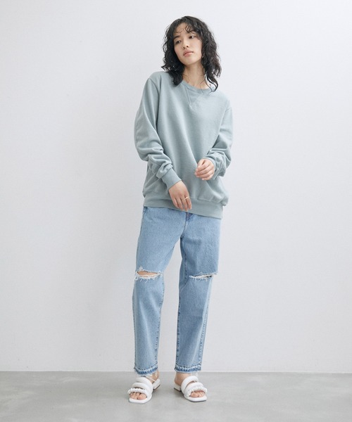 「REMI RELIEF」 スウェットカットソー M サックスブルー レディース_画像5