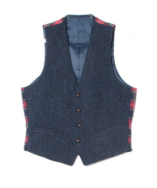 HARRIS TWEED（ハリスツイード） ベスト 1 ネイビー メンズ : ZOZOTOWN