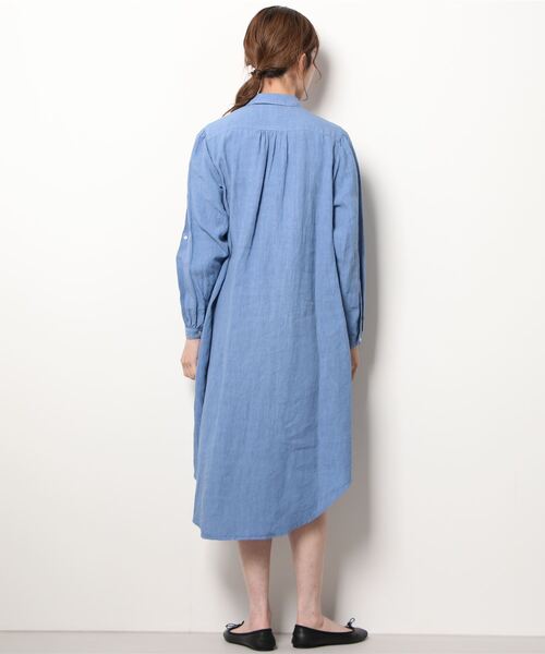 「IKKUNA」 シャツワンピース 1 ブルー レディースの画像