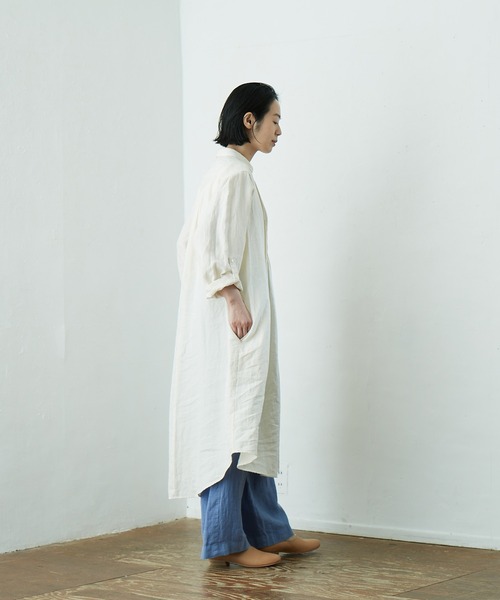 「IKKUNA」 シャツワンピース 1 ブルー レディースの画像