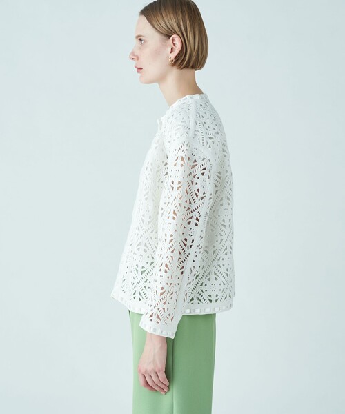 Ballsey（ボールジィ） ノーカラージャケット 36 ホワイト レディース