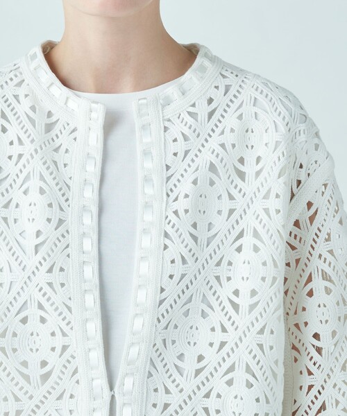 Ballsey（ボールジィ） ノーカラージャケット 36 ホワイト レディース