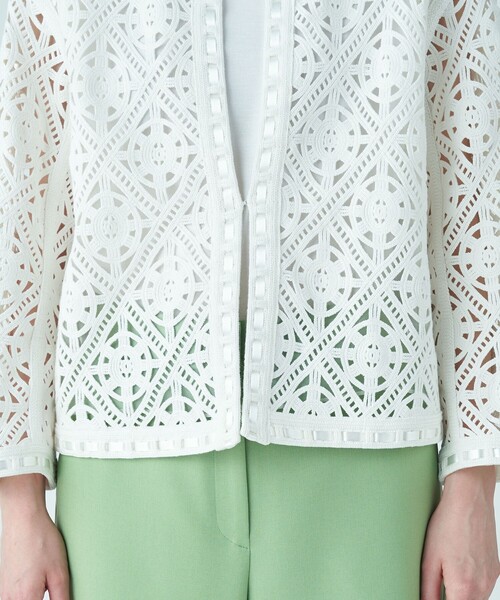 Ballsey（ボールジィ） ノーカラージャケット 36 ホワイト レディース